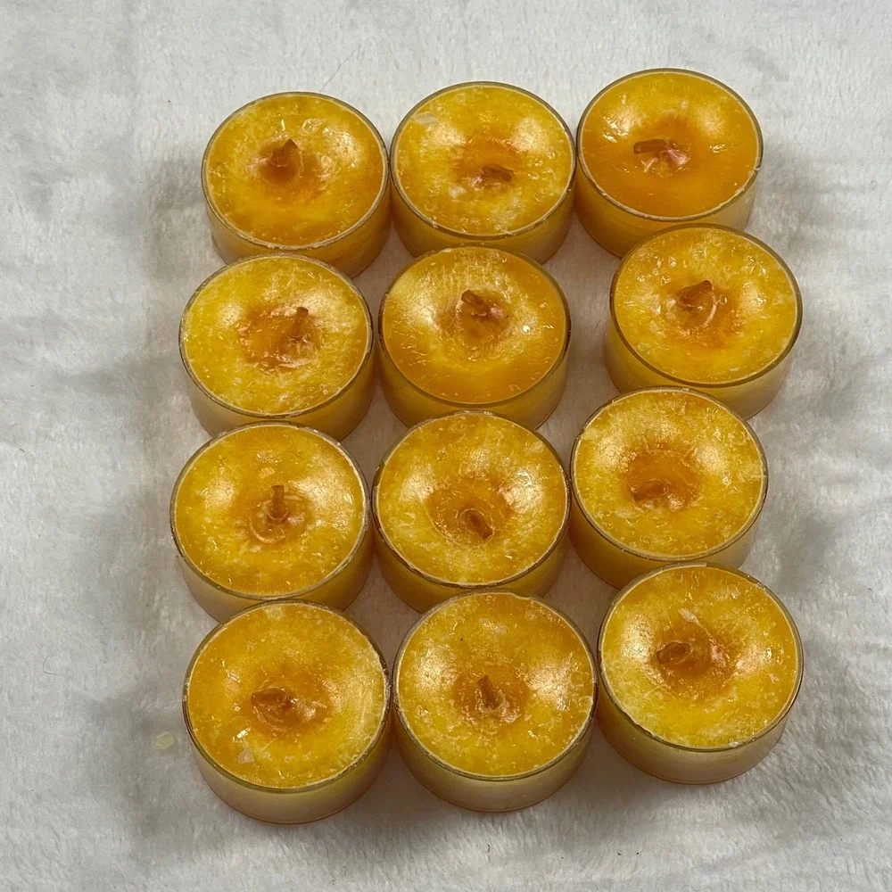 Village Candle Orange Cinnamon‎ Tea Lights 12 Pack Handmade in Maine USA 8oz New